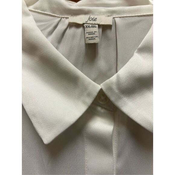 Joie Limited Edition Women’s Formal Dressy Satin Blouse. Size XXL. Cream color. - Picture 4 of 8